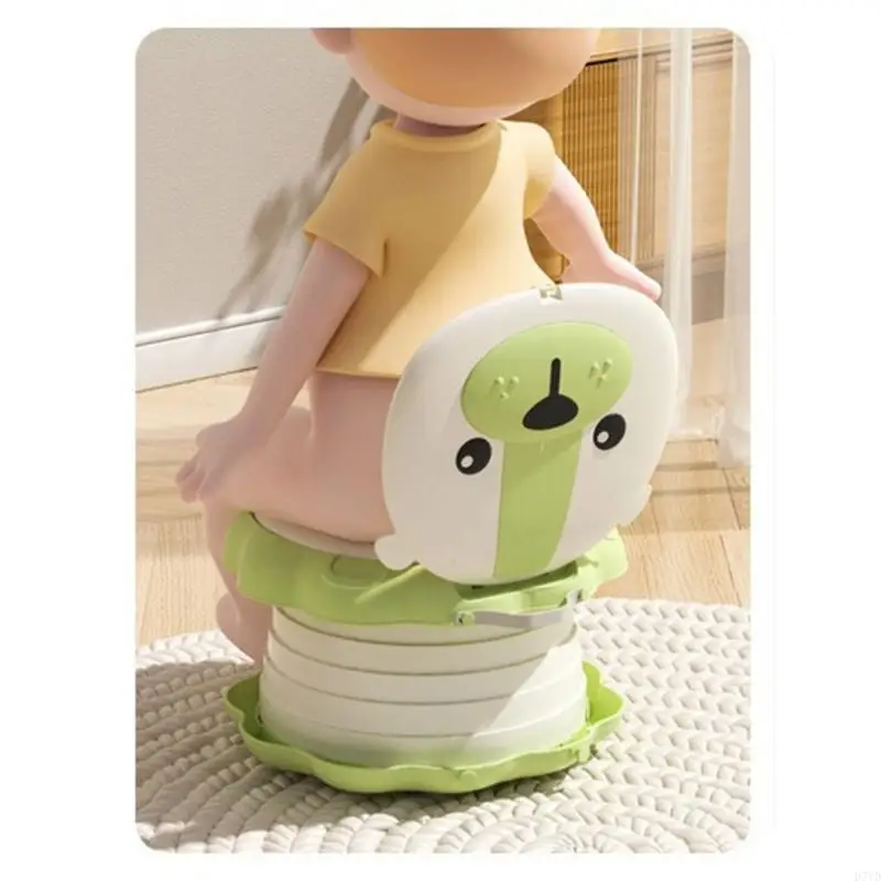 D7YD-asiento entrenamiento para ir baño, inodoro plegable móvil para niños, orinal portátil para bebé - imagen 5