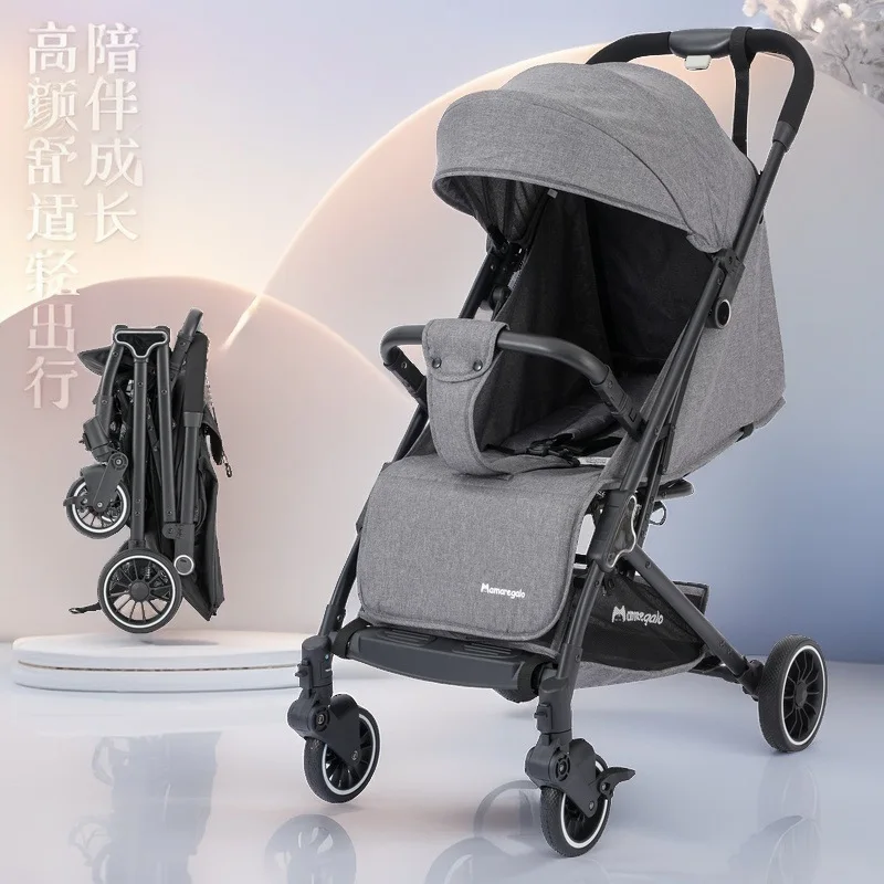 Cochecito bebé ligero plegable fácil de guardar y pasear cómodo - imagen 2