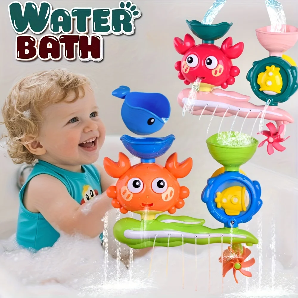 Rueda de agua giratoria – Juguete interactivo de baño con ventosa - imagen 3