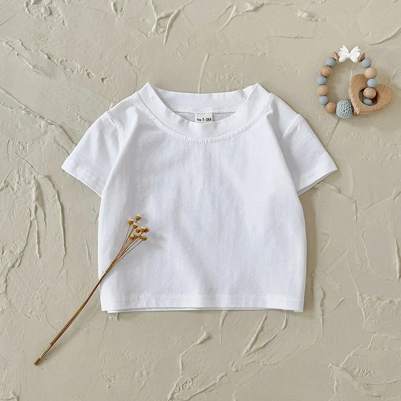 Camiseta de bebé verano blanca holgada de algodón ligera y cómoda - imagen 2