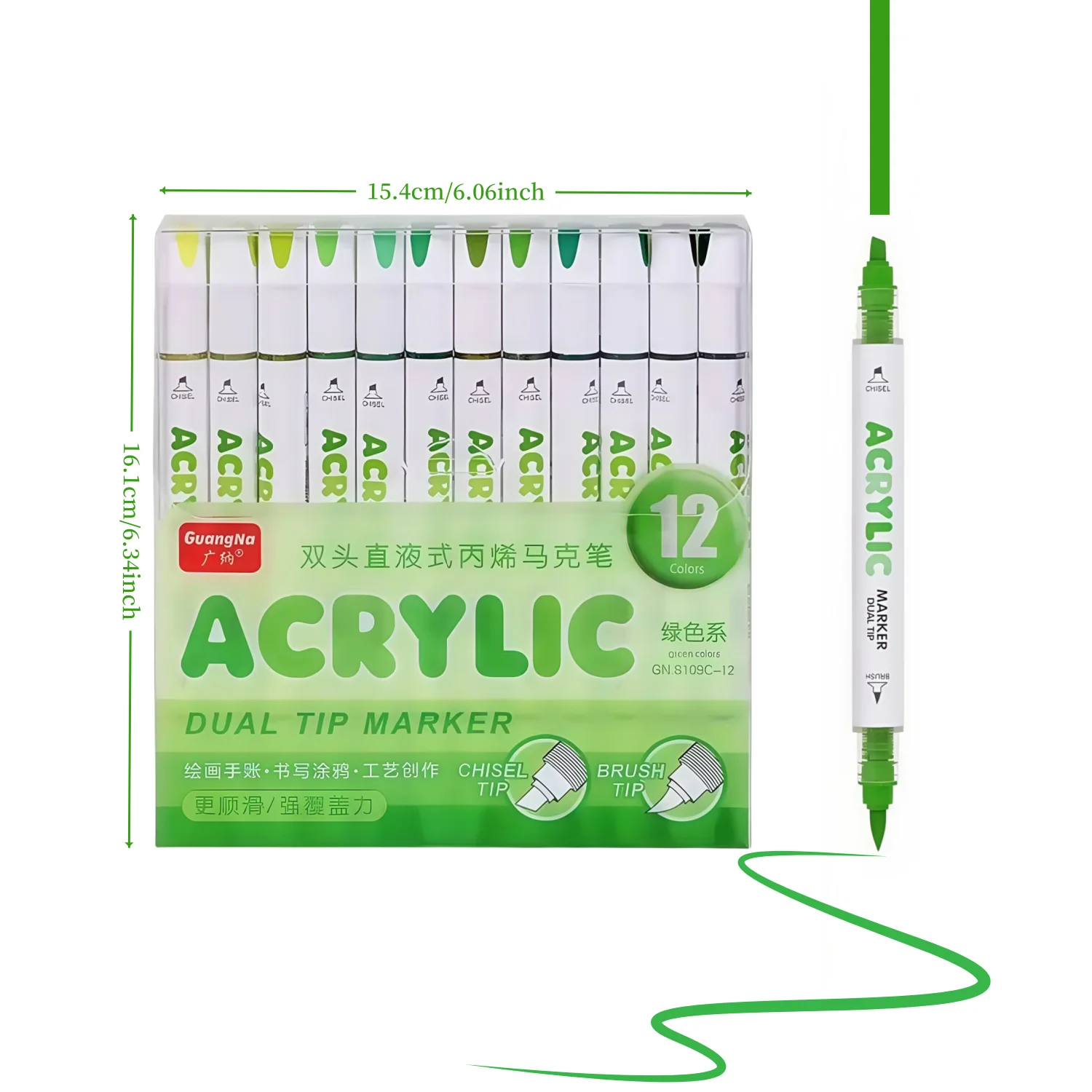 Rotuladores de pintura acrílica con punta cincel para cerámica y madera - imagen 5