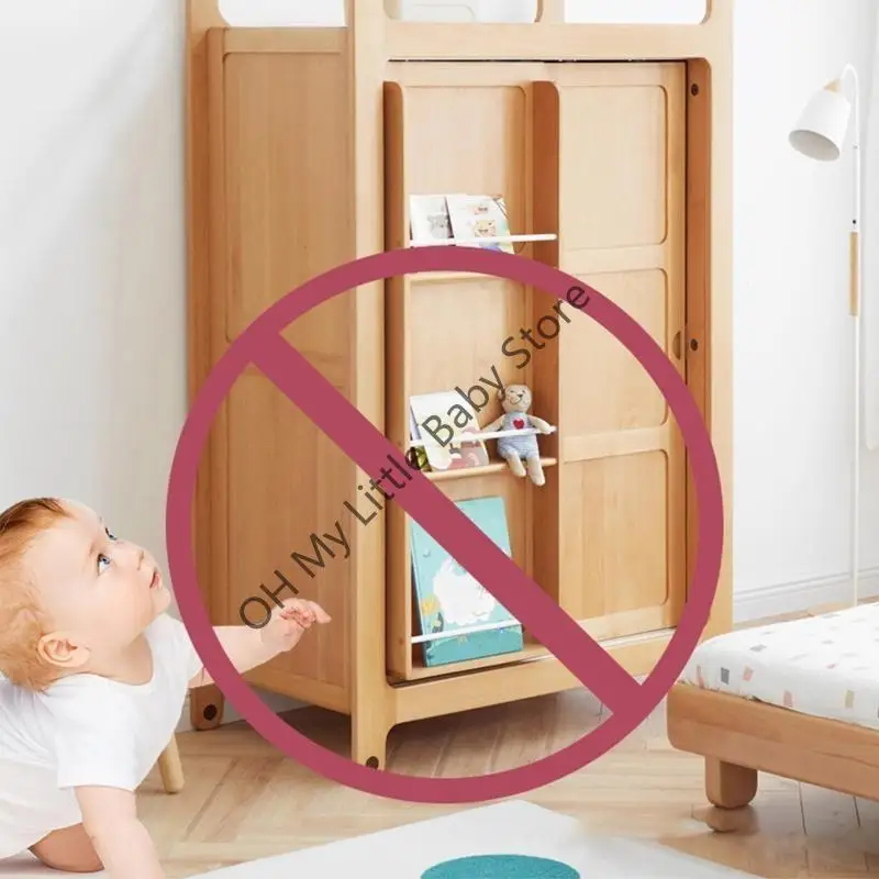 M76C 4 ​​piezas Anclajes para muebles Correas antivuelco para muebles Hebilla ajustable anticaída - imagen 5