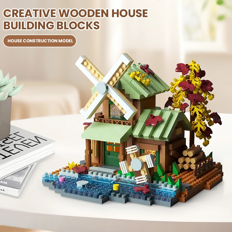 Juego de construcción infantil Casa del árbol con molino - imagen 5