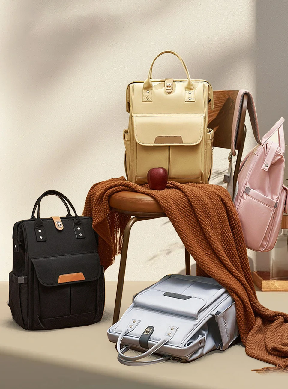 Bolso momia HOUSBAY beige claro