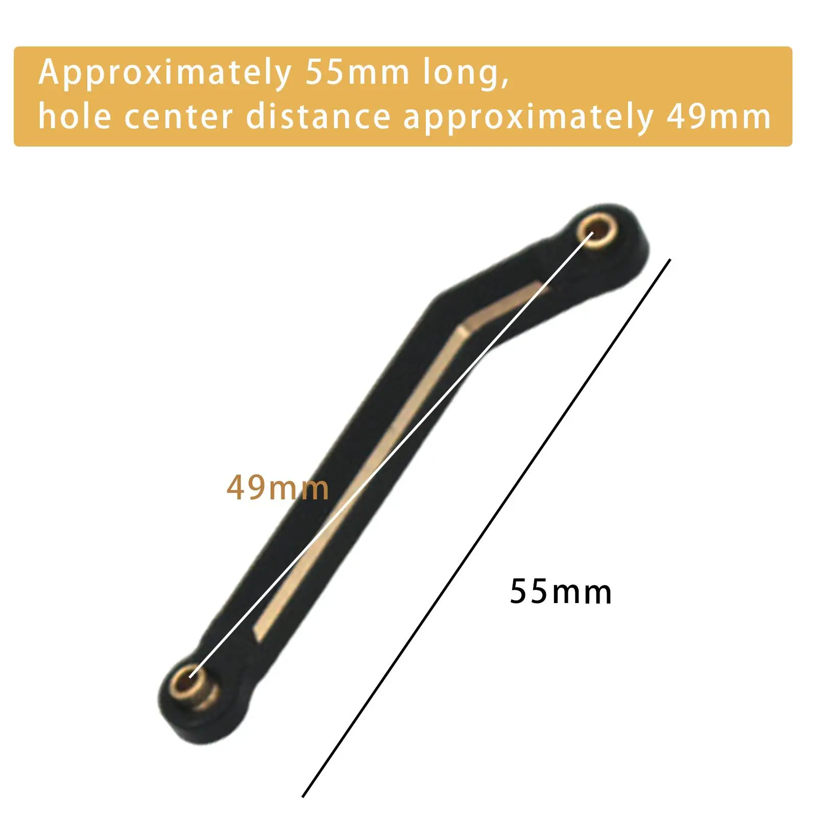 4 Pieces Metal High Clearance Chassis Links Rod Upgrade Parts Brass Suspension Links Set for Fcx24 RC Hobby Car 1:24 Crawler DIY