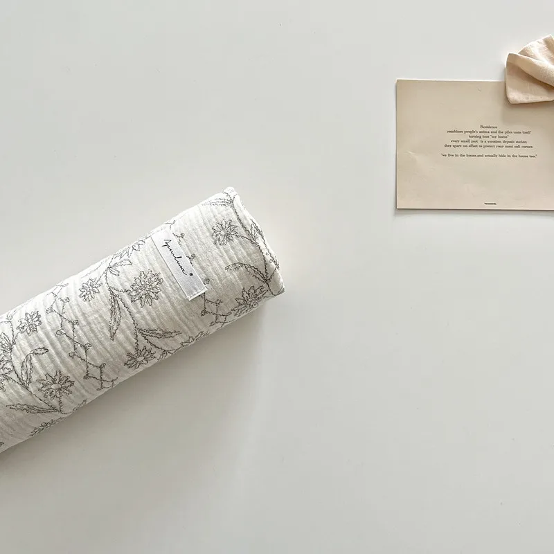 Manta envolvente de muselina de algodón Floral de vid Vintage para niñas, manta envolvente para recién nacidos, manta receptora, cubierta de cesta Moses - imagen 5