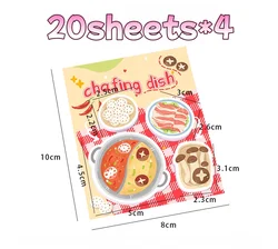 Notas adhesivas infantiles con diseños de sushi y postres – Aesthetic