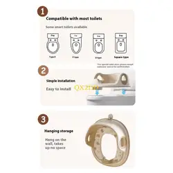QX2D Cubierta asiento inodoro ajustable con agarre antideslizante
