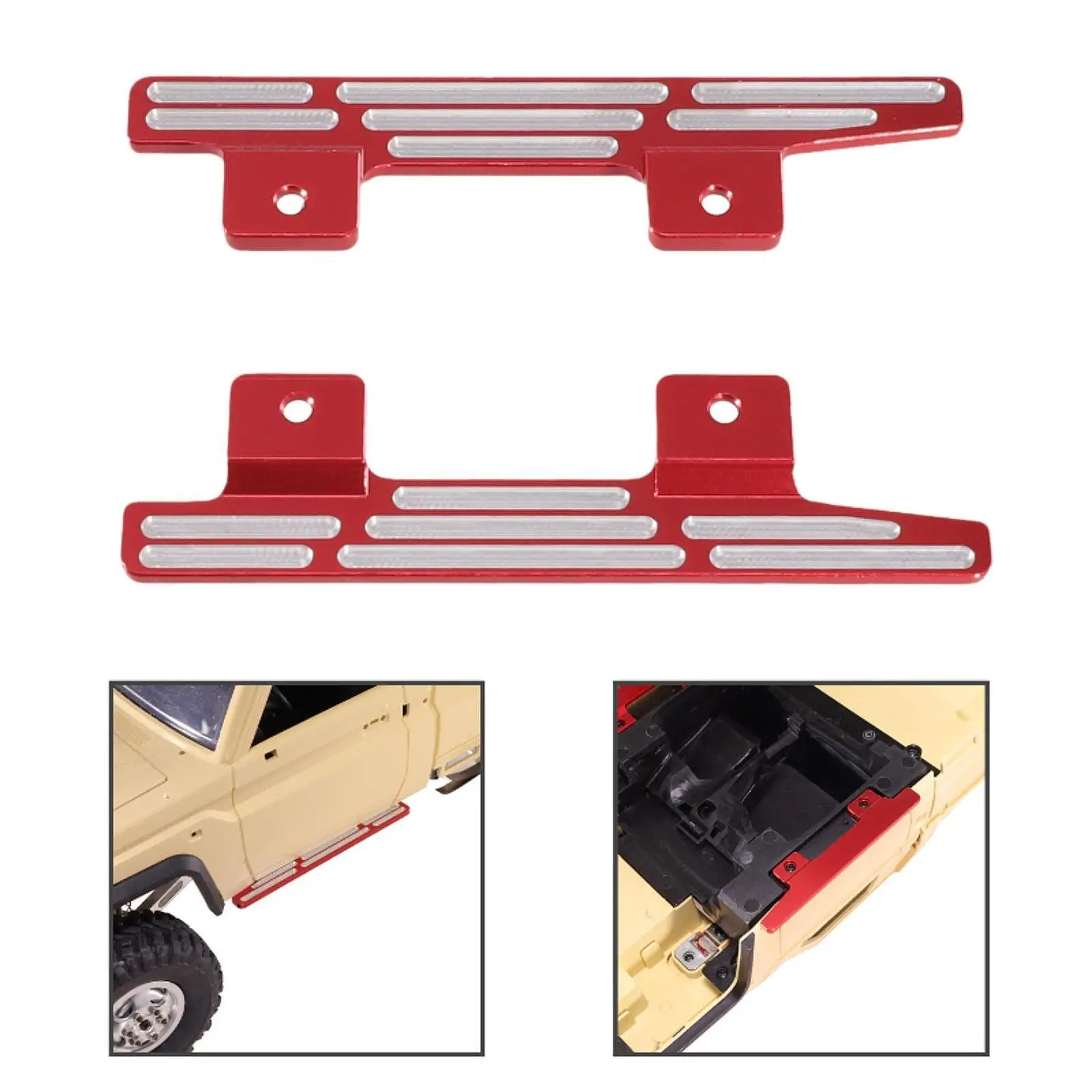 2Pcs 1:12 RC Car Foot Pedals Metal Side Steps for MN78 MN82 LC79 Car Trucks