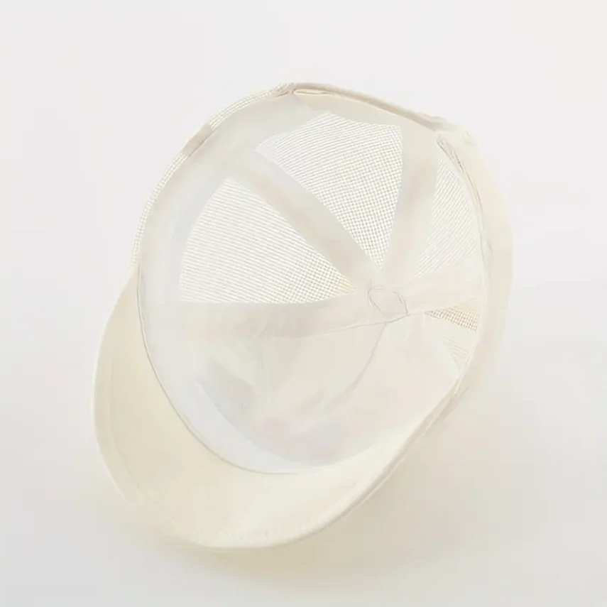 Sombrero para el sol para bebé recién nacido, gorra de béisbol transpirable para jóvenes de 0 a 6 meses con cinta mágica, decoración de conejito bordada - imagen 3