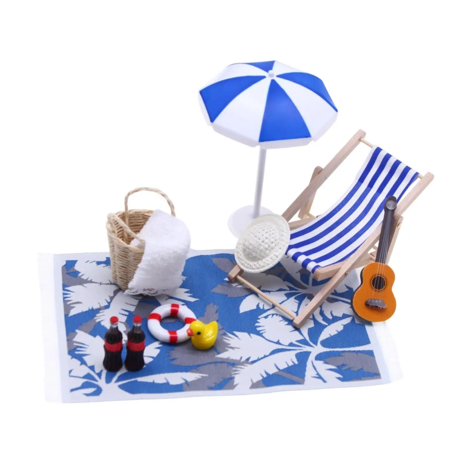 Beach Miniature Dollhouse Decoration Summer Styles for Seaside Plant Pool