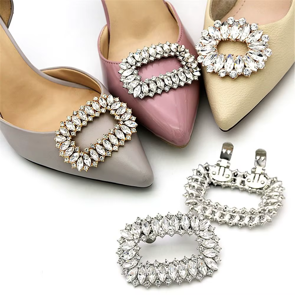 Clips de cristal para zapatos de niña – Hebilla decorativa con dije - imagen 5