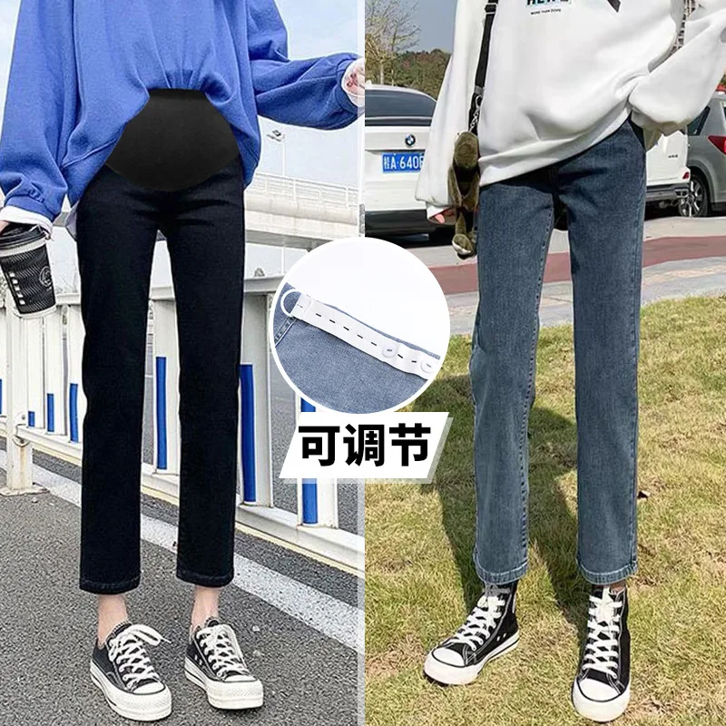 Pantalones de embarazo elásticos de cintura alta - varios colores - imagen 2