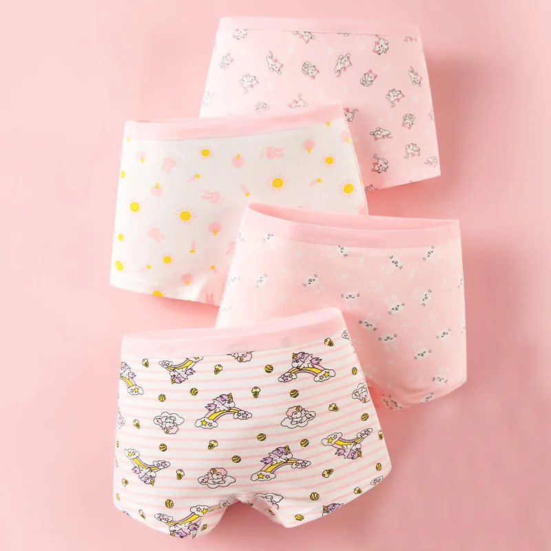 Calzoncillos de algodón transpirables para niña con dibujos animados - imagen 2