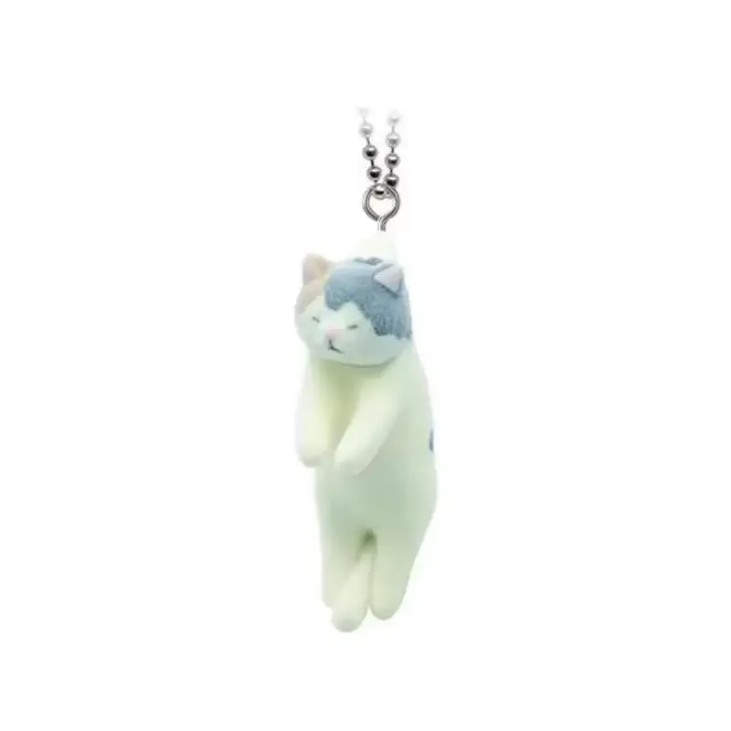 Figura de acción genuina, el primer gato colgante de felpa, Gacha, gato blanco, bolso de gato siamés, colgante - imagen 2