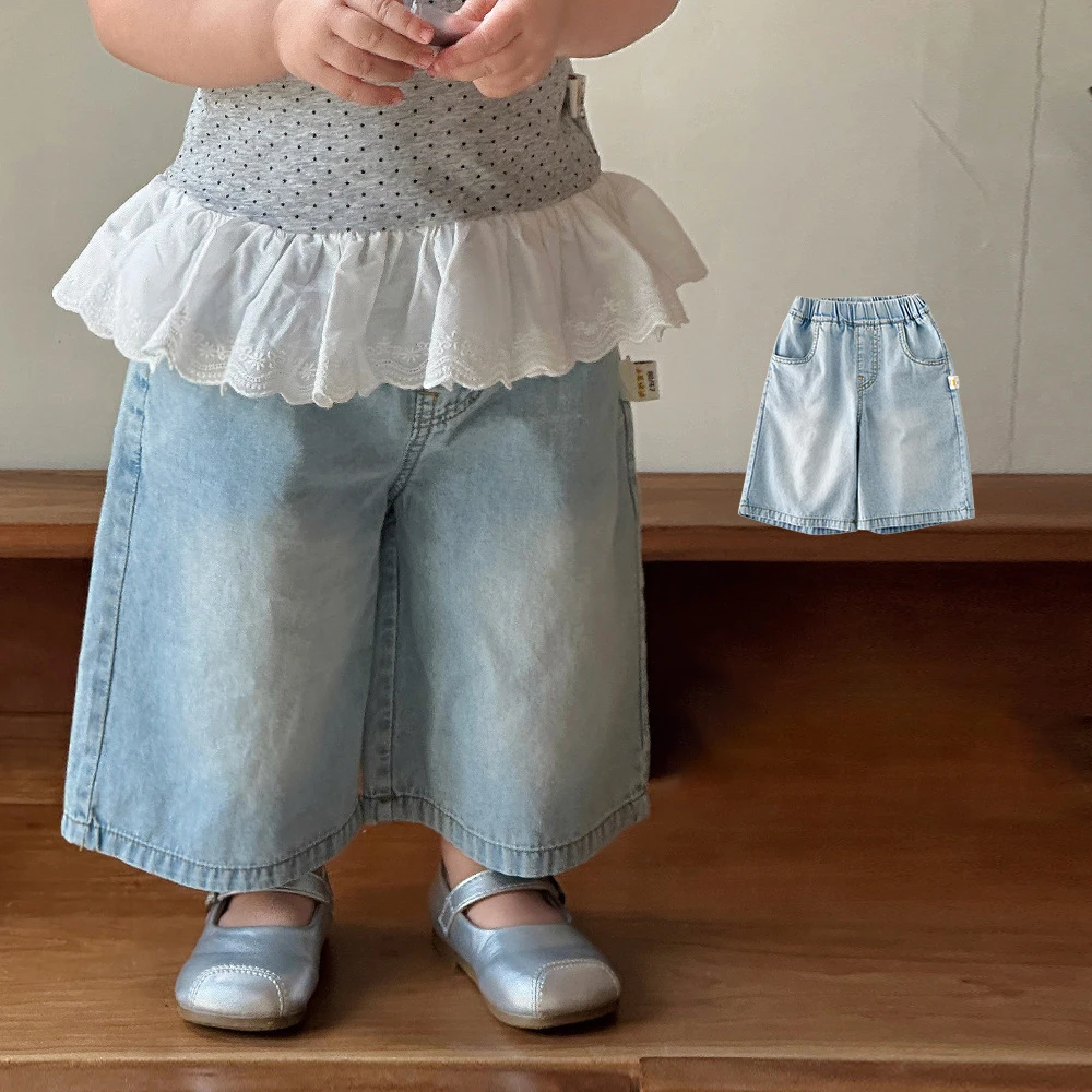 MILANCEL Pantalones vaqueros de pierna ancha azul para niños - imagen 5