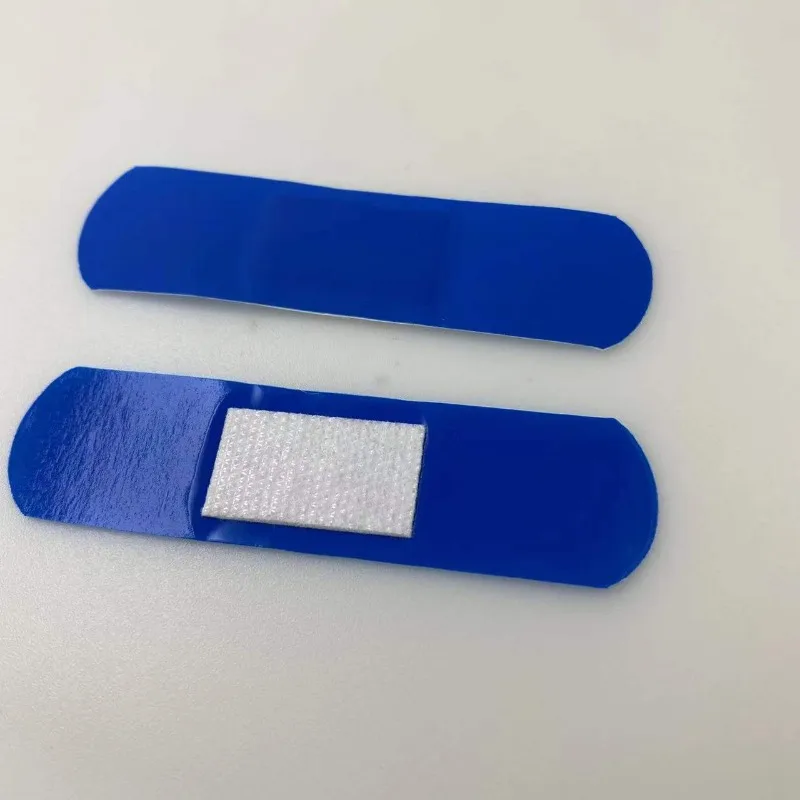 Tirita detectable de Metal azul, vendajes adhesivos impermeables para servicio de alimentos, yeso adhesivo de primeros auxilios, parche para vendaje para heridas, 100 Uds. - imagen 4