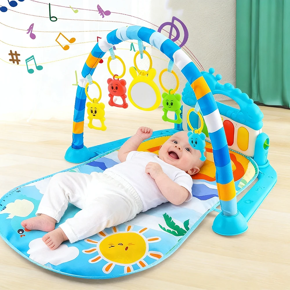 Gimnasio musical para bebés con piano, manta de gateo y pedales - imagen 2