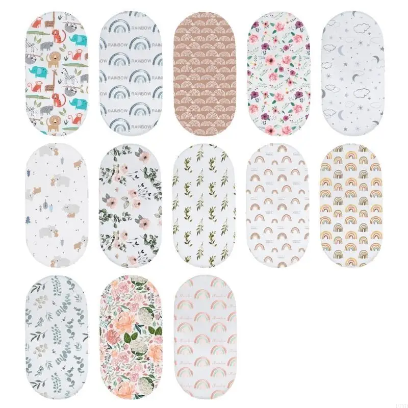 Sábana ajustable para cuna bebé D7YD, funda colchón para cama cuna extraíble, apta para lavar a máquina - imagen 5