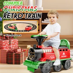 Tren eléctrico infantil con volante para montar – Juguete educativo