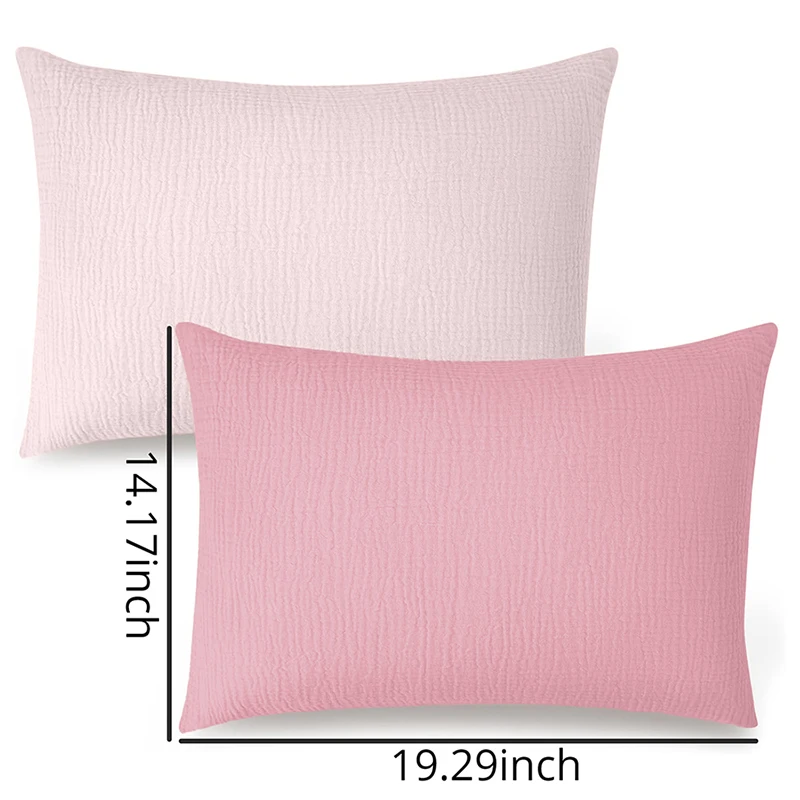 모슬린 유아 베개 케이스, 100% 코튼 유아 베개 케이스 커버, 부드러운 통기성 여행 아기 베개 시트 봉투 폐쇄, 2 개 - imagen 3