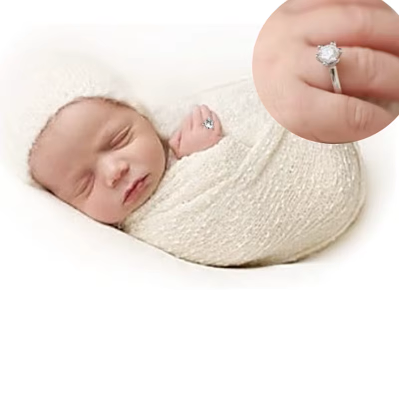 Anillos de fotografía con cristal para recién nacidos - imagen 3