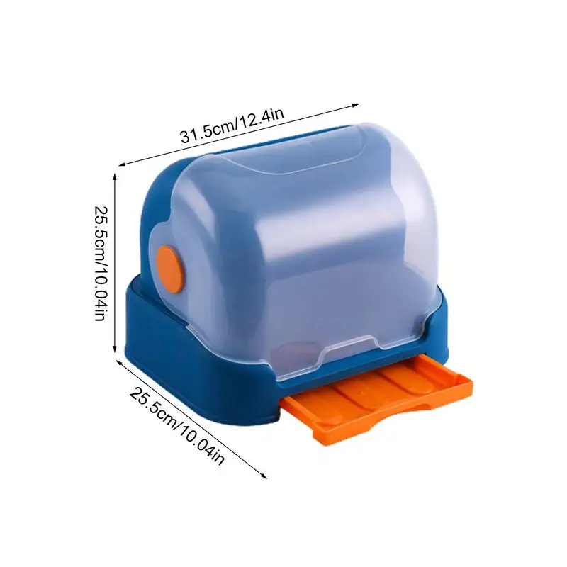 Estante de secado de botellas reutilizable, organizador de escurridor a prueba de polvo, estante de secado de botellas con cubierta y bandeja escurridora extraíble para bomba - imagen 5