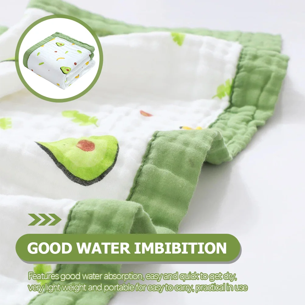 Toalla de baño para bebé, diseño de aguacate de algodón, suave, duradera, de secado rápido, ligera, para piscina, toalla de playa para niños recién nacidos y niños pequeños