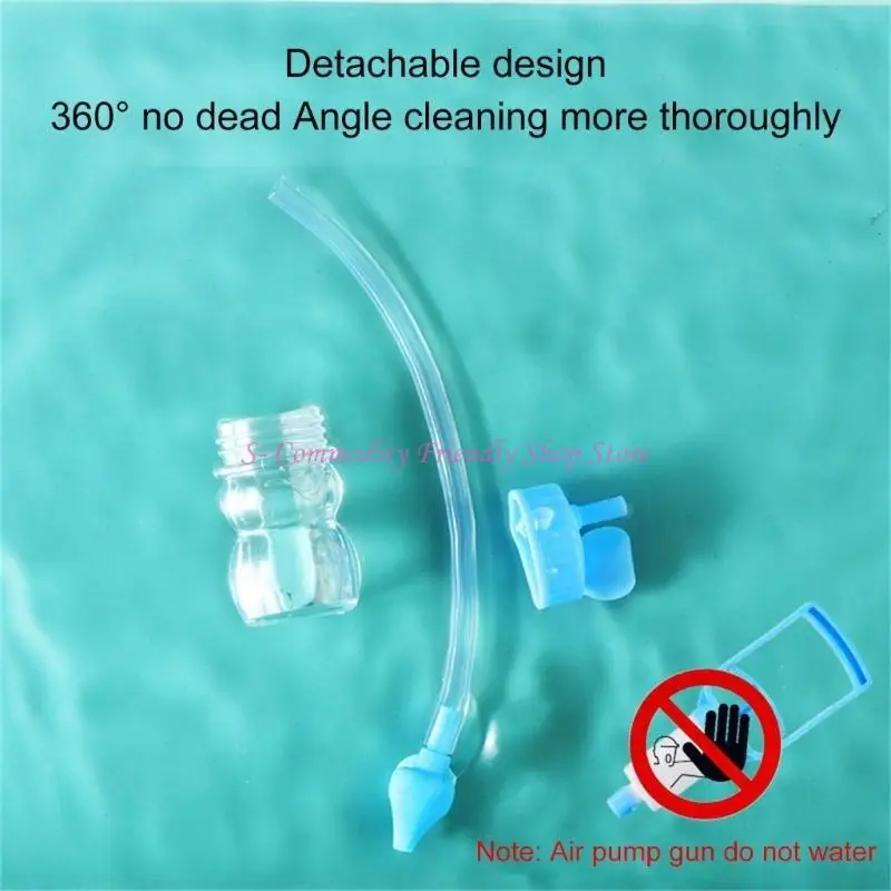 85ae Aspirador nasal para herramienta succión nariz manual bebé y niño con punta redonda suave - imagen 5