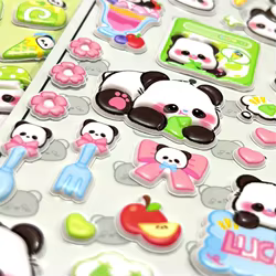 Pegatinas 3D de panda – Espuma decorativa para niños