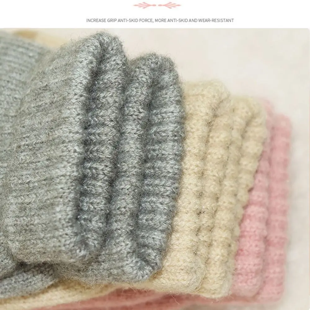 Guantes de dibujos animados de 2 a 6 años, ganchos de ganchillo, oso, manoplas cálidas a prueba de frío, guantes térmicos de nieve con dedos completos a prueba de viento, Otoño Invierno - imagen 3