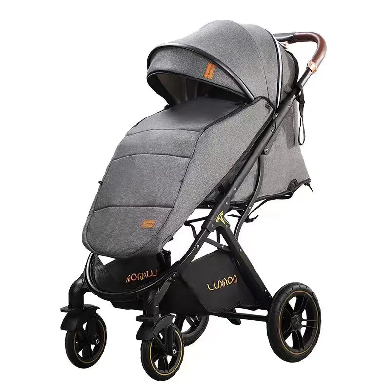 Cochecito bidireccional ligero plegable con asiento alto para bebé - imagen 3