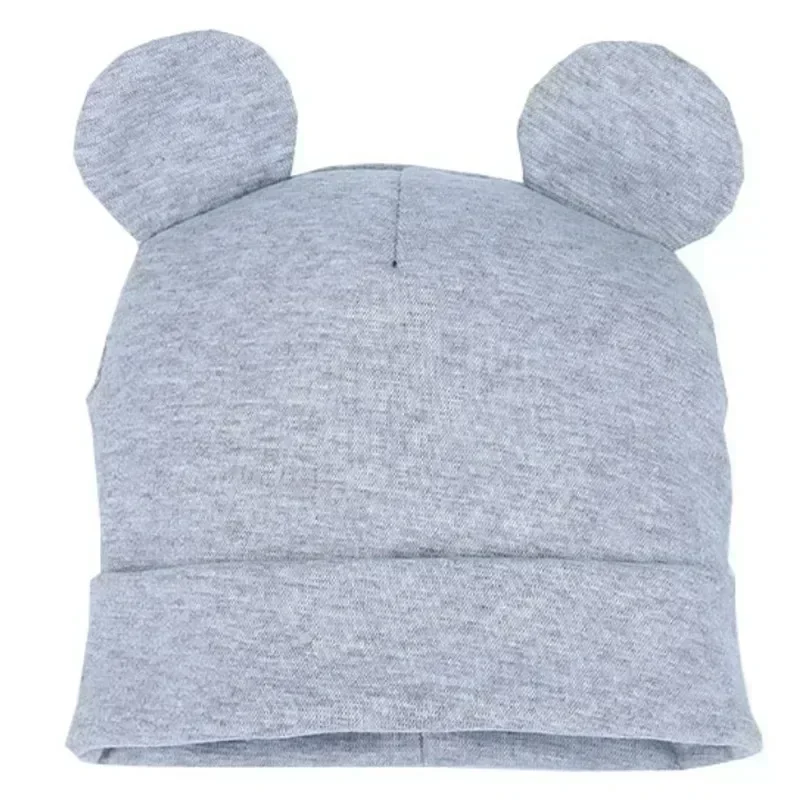 Gorro de bebé con orejas de osito – Algodón suave para recién nacidos - imagen 3