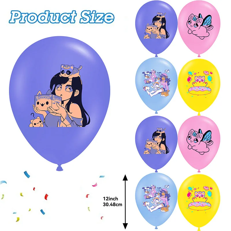 Globos Aphmau, Globos de látex navideños de dibujos animados, decoración para fiesta de cumpleaños para niños, decoración de Globos de aire para Baby Shower
