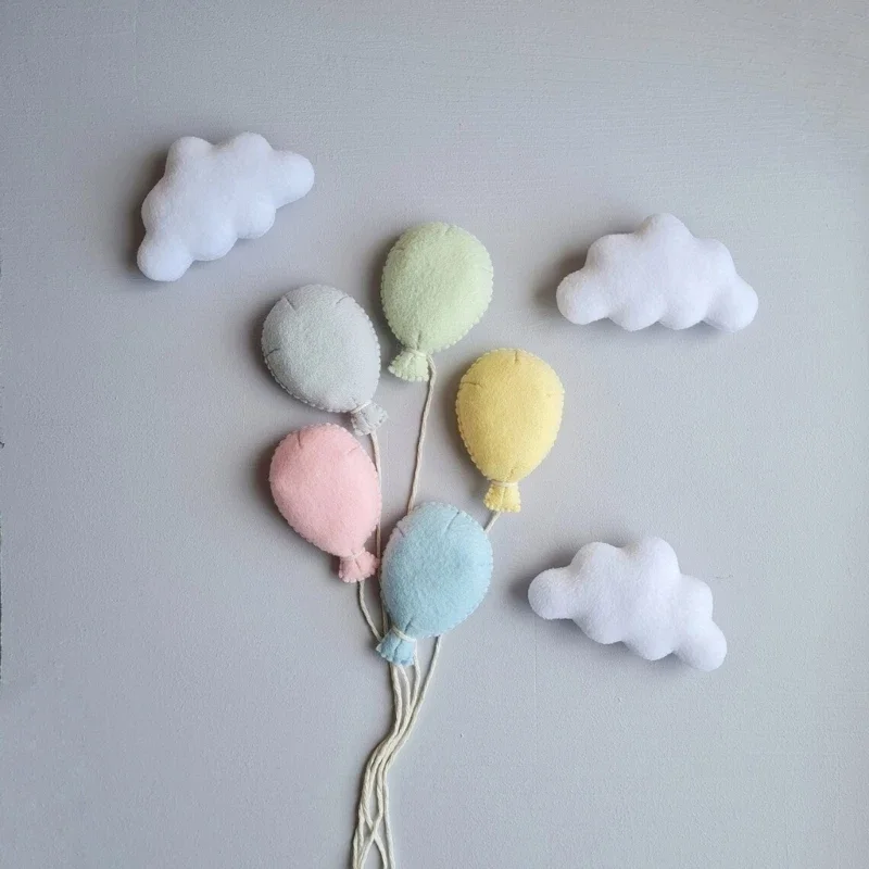 Globo nube fieltro para fotografía recién nacido – Regalo ducha - imagen 2