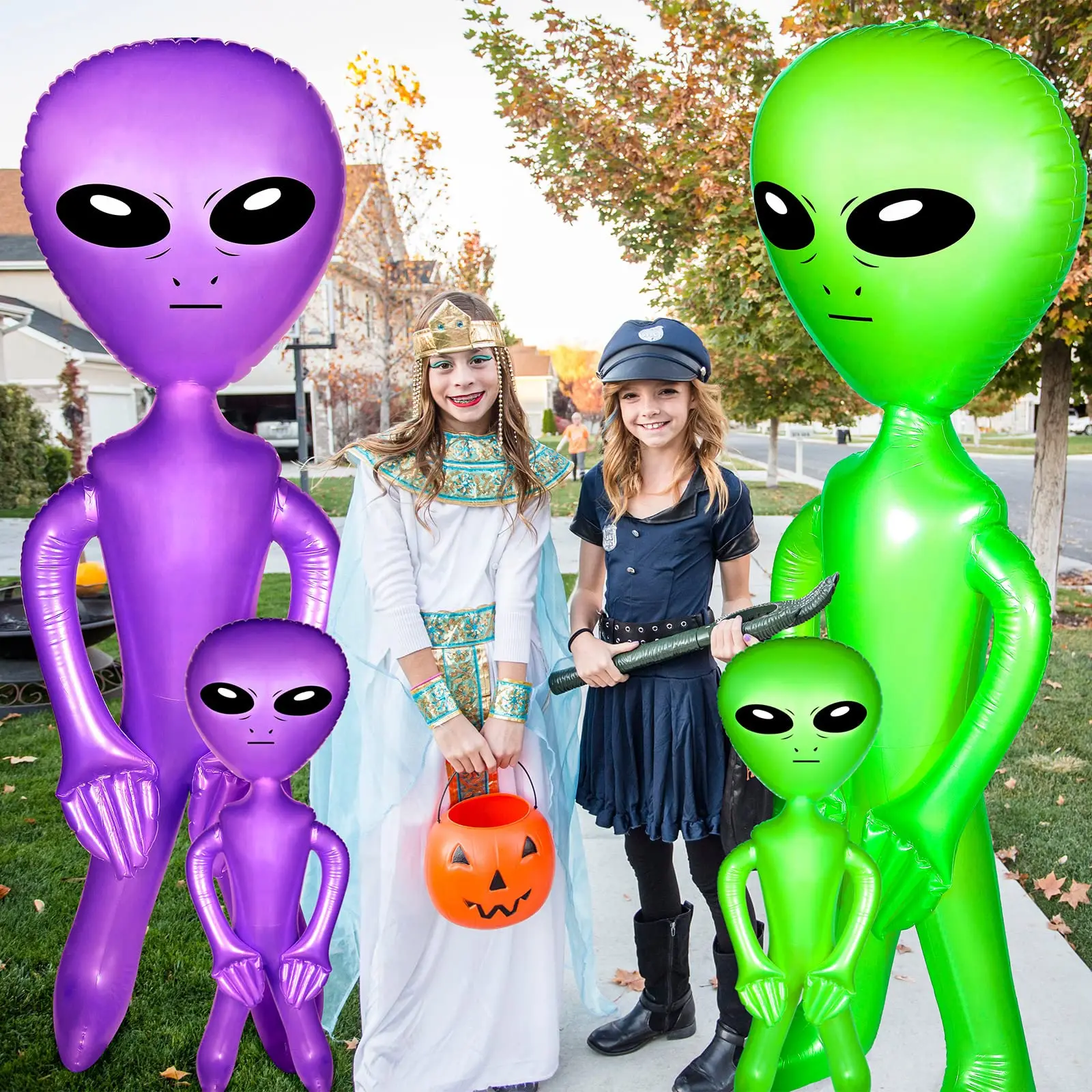 Figuras alienígenas hinchables para niños – Decoración infantil divertida - imagen 3