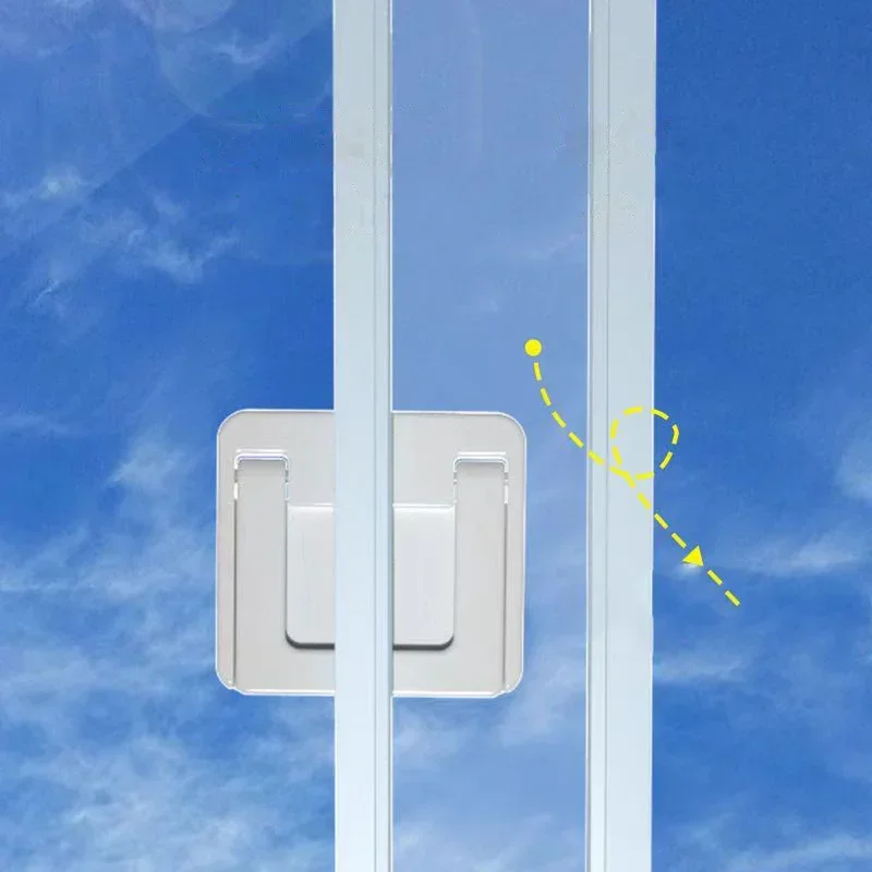 Tope de seguridad para niños, cerraduras de prevención de caídas, cerradura de puerta, limitador de ventana corredera ajustable, protección de seguridad Universal para bebés - imagen 5