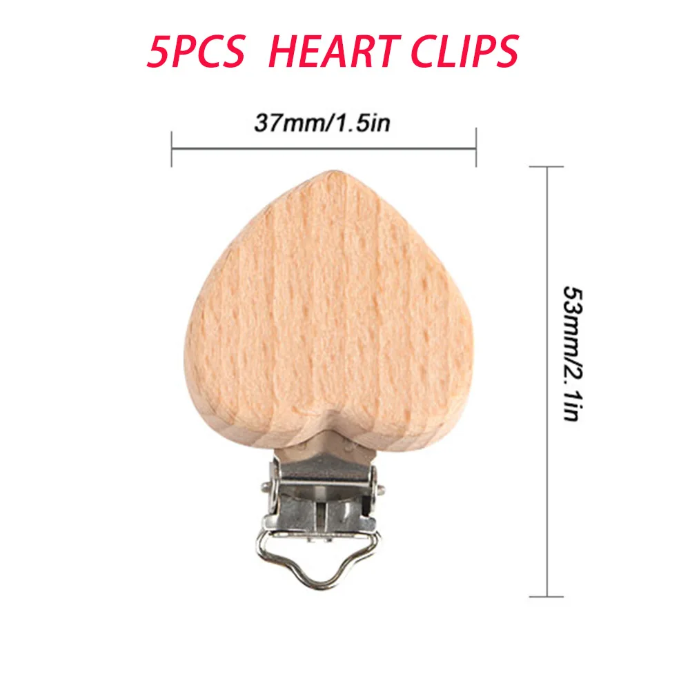 5pcs Heart clip