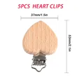 5pcs Heart clip
