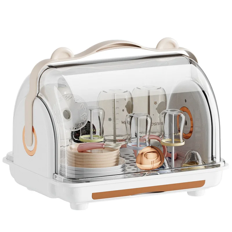 Organizador de biberones de calidad alimentaria, caja de almacenamiento de 6 botellas con tapa de bloqueo, dispensador de enfermería y fórmula para encimera/frigorífico - imagen 5