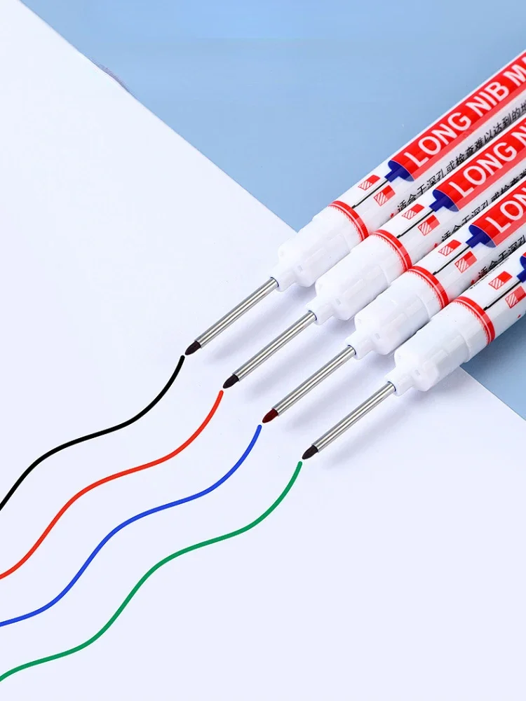 5 unids/set 20mm agujero profundo marcadores de cabeza de punta larga para bolígrafo perforador de Metal impermeable decoración de carpintería de baño multiusos