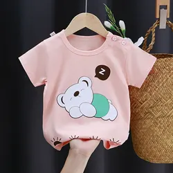 Camiseta de algodón con estampado para bebé niño y niña