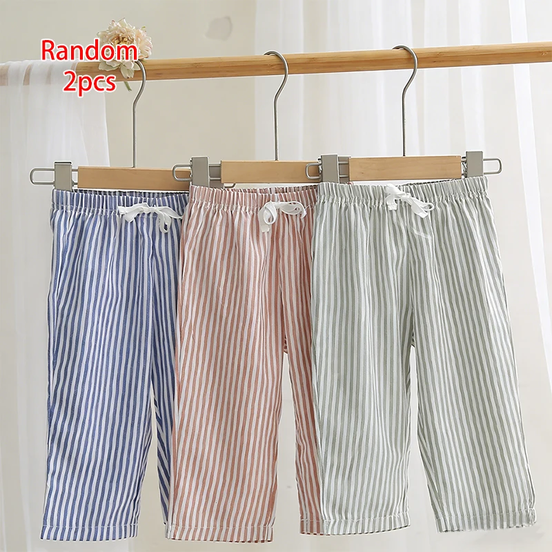 Pantalones a rayas para niño – Tejido suave primavera-verano