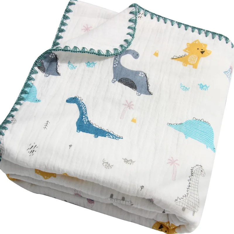 Manta muselina de algodón para bebé con estampado oso y cebra - imagen 3