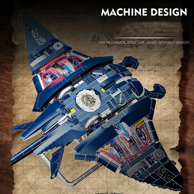 Bloques de construcción mecánicos Manta Ray para niños, 966 Uds., articulaciones móviles, bloques de modelismo Animal, decoración de escritorio, juguetes para niños, regalos de vacaciones - imagen 5