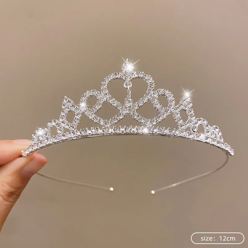 Corona de princesa para niñas – Tiara de cristal elegante para baile - imagen 2