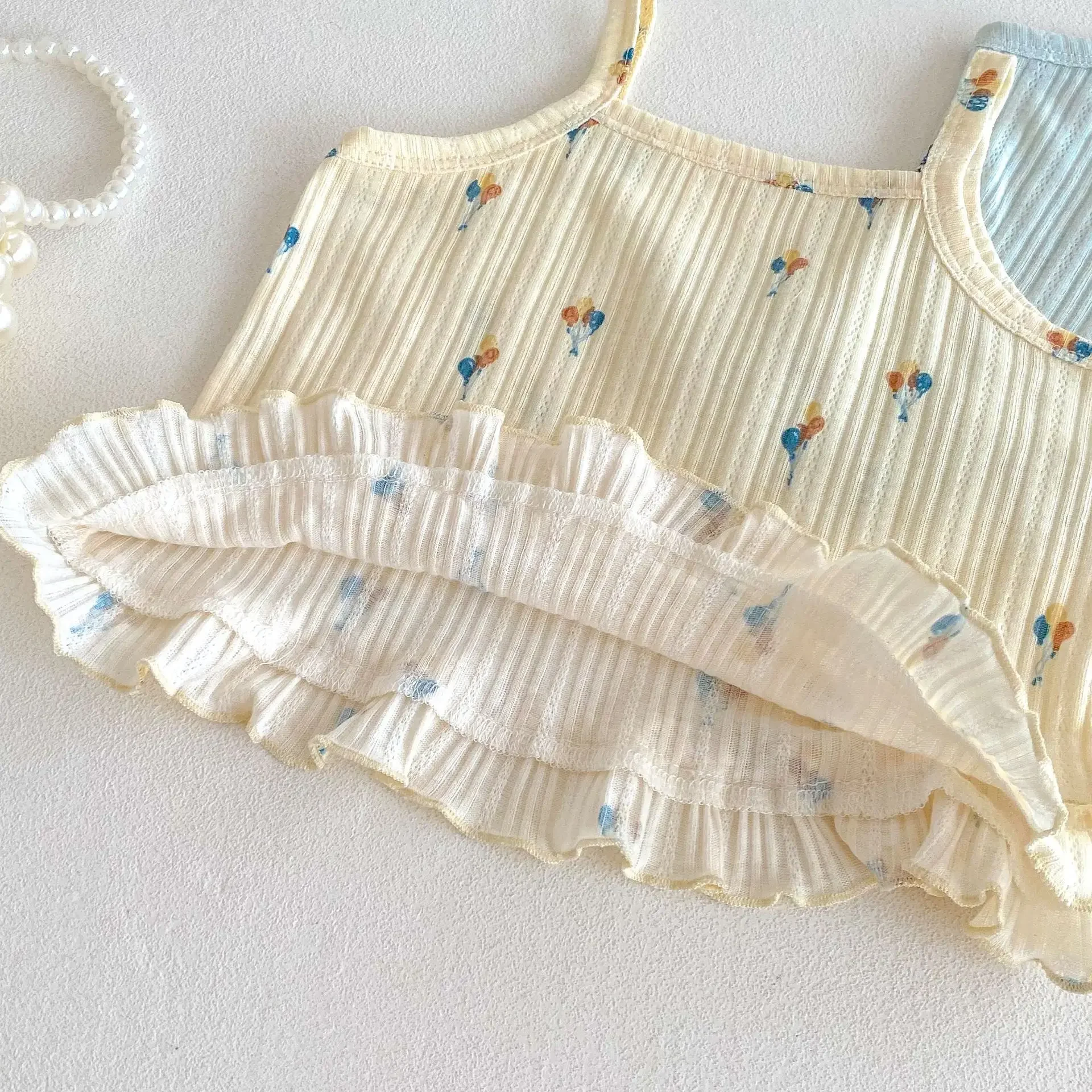 Conjunto de ropa de verano para niñas, camisola, camiseta y pantalones cortos, traje de 2 uds., traje con volantes para niñas, traje para niños 2025 - imagen 5