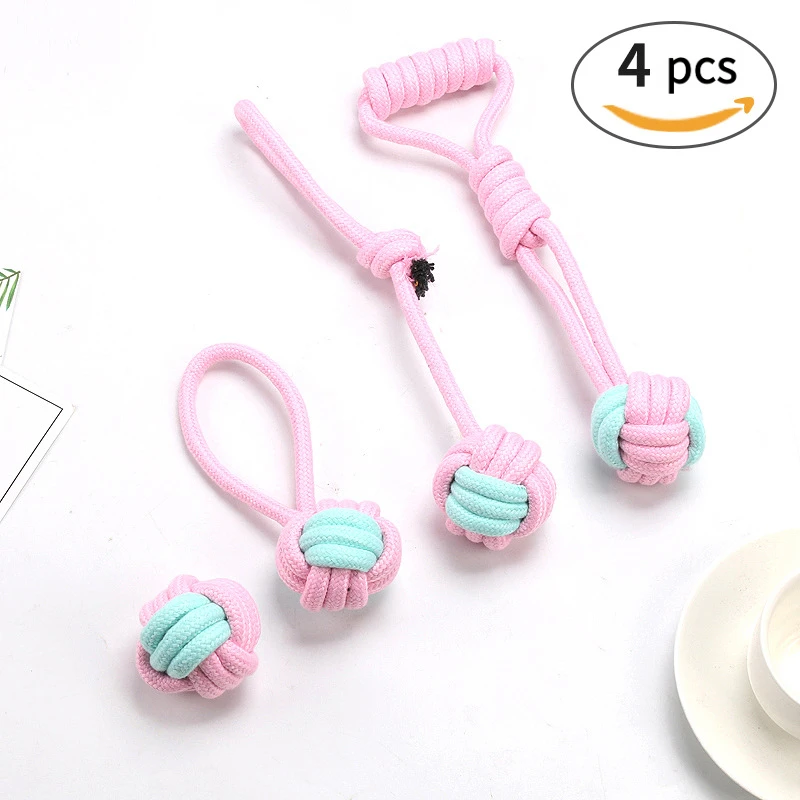Cuerda de algodón para perros – Juguete mordedor resistente