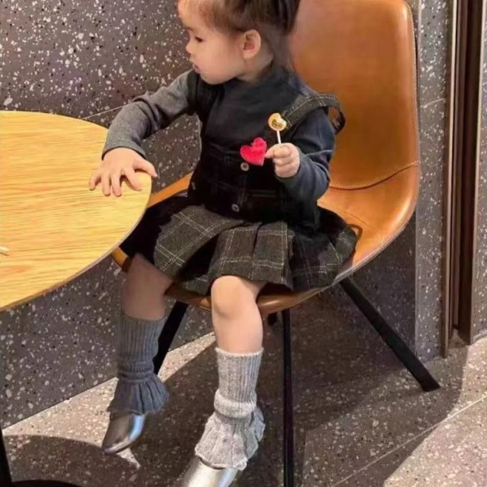 Nuevo Calentadores de piernas de Color sólido, calcetines de tubo medio de punto grueso, calcetines - imagen 4