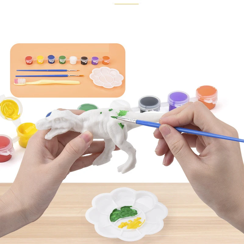 DIY pintado graffiti dinosaurio educativo para niños – Juguete colorido hecho a mano - imagen 2